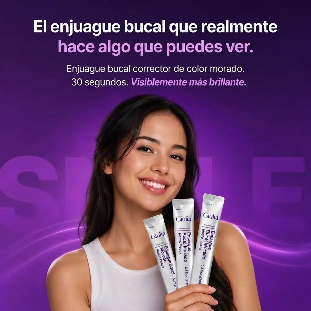 Enjuague bucal morado